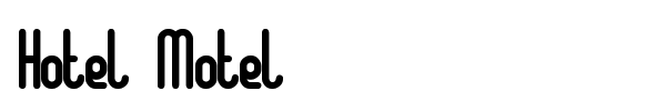 Hotel Motel font preview